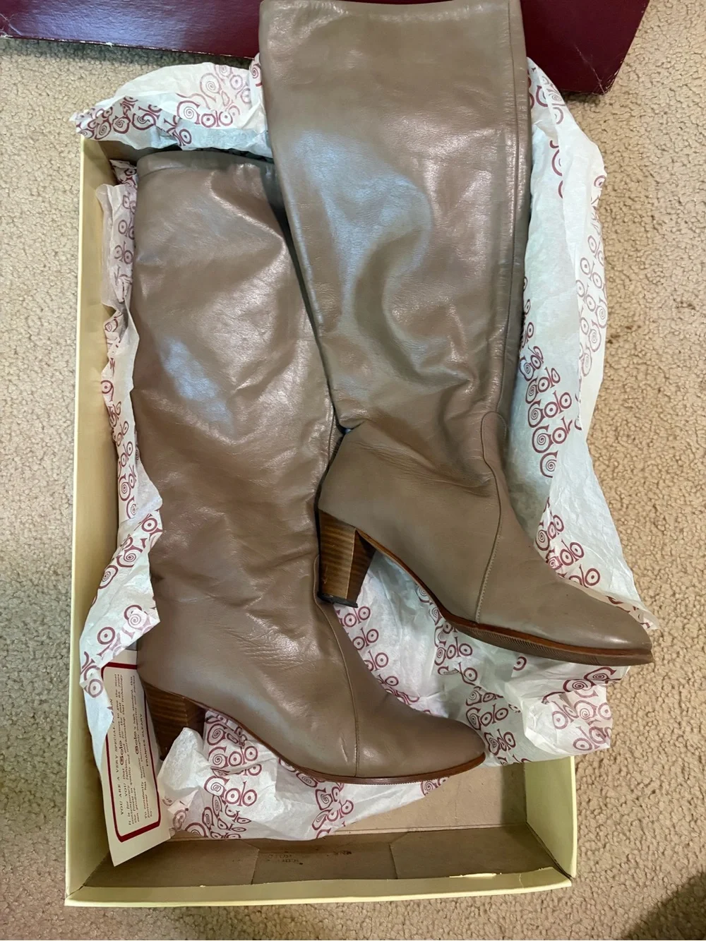 Golo Taupe Over-the-Knee Leather Boots
